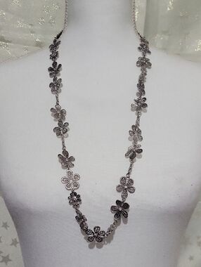 Park Lane Silver Floral Link Necklace - Elegant Women’s Jewelry